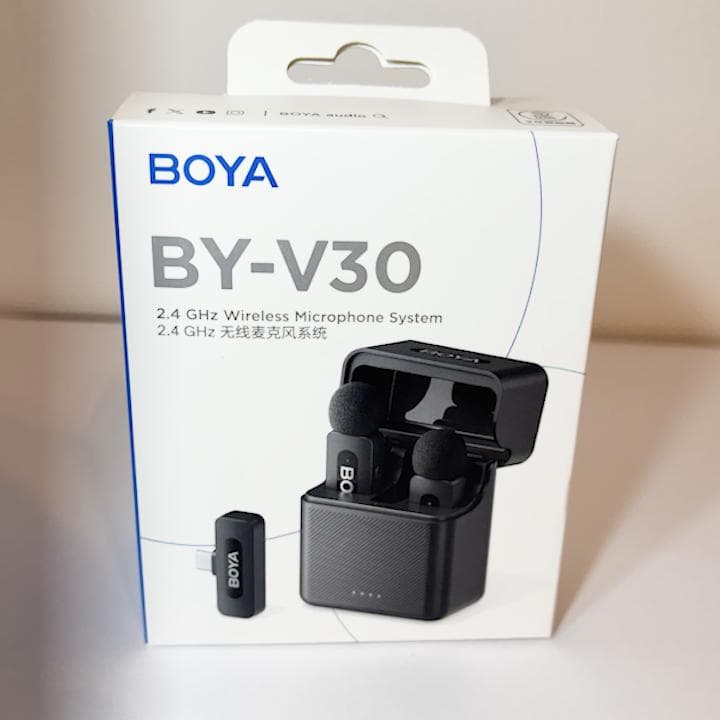 【新品未使用】BOYA ワイヤレスピンマイク 2本【24時間以内配送】