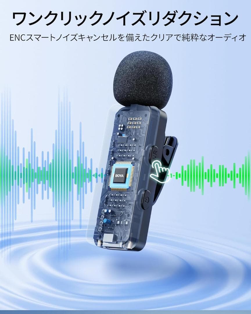 【新品未使用】BOYA ワイヤレスピンマイク 2本【24時間以内配送】