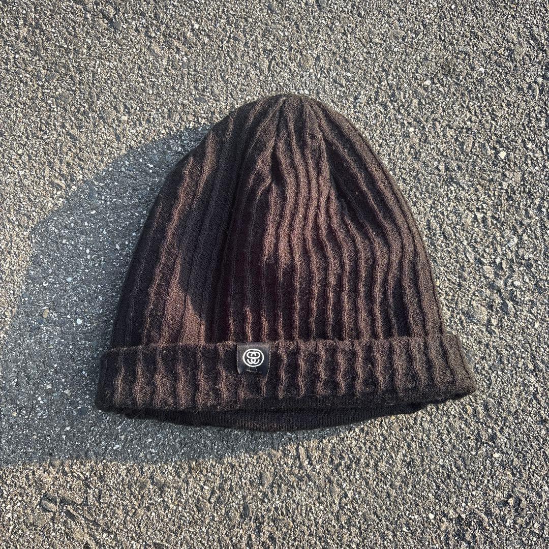 【美品】old stussy 00s ビーニー　ニット帽　ブラック　シンプル