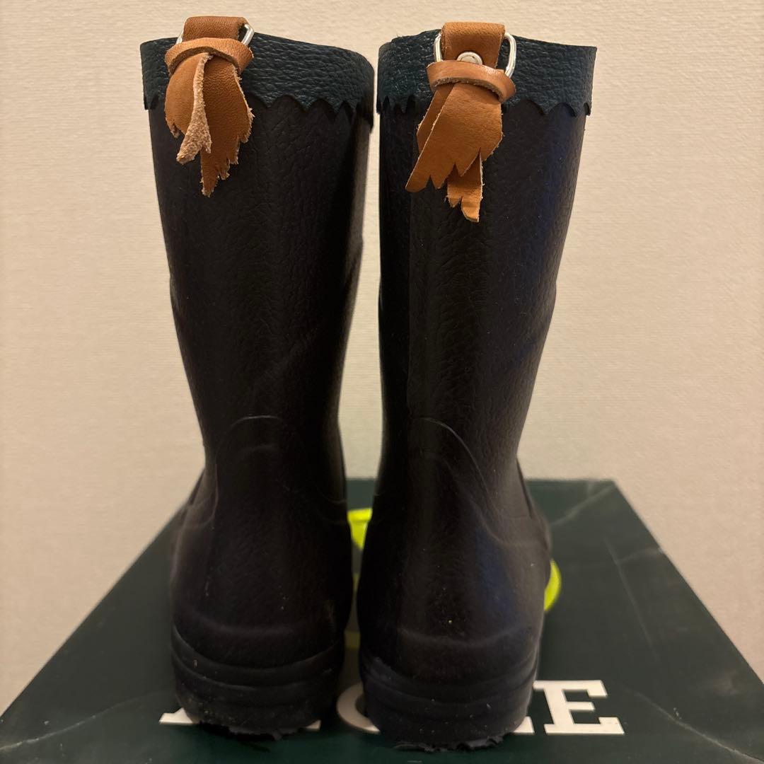 AIGLE ミドルラバーブーツ 37 23.5cm ダークネイビーレインブーツ