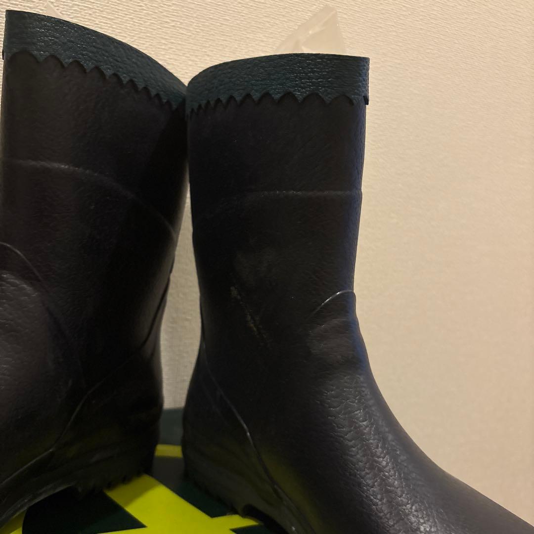 AIGLE ミドルラバーブーツ 37 23.5cm ダークネイビーレインブーツ