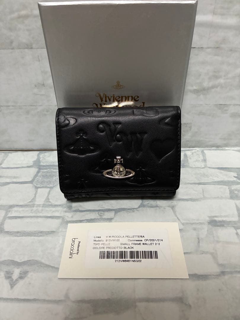 【新品未使用】Vivienne Westwood 三つ折り財布 ブラック 大人気
