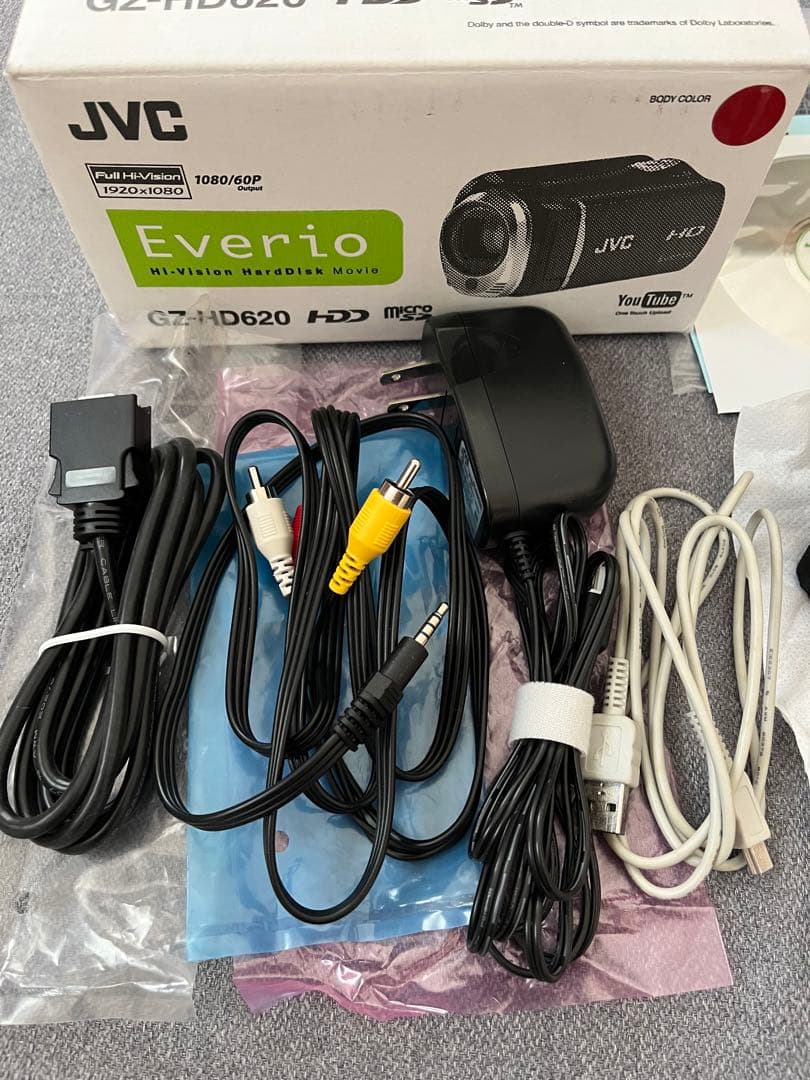 JVC Everio GZ-HD620 ビデオカメラ 赤 1080p 高画質録画