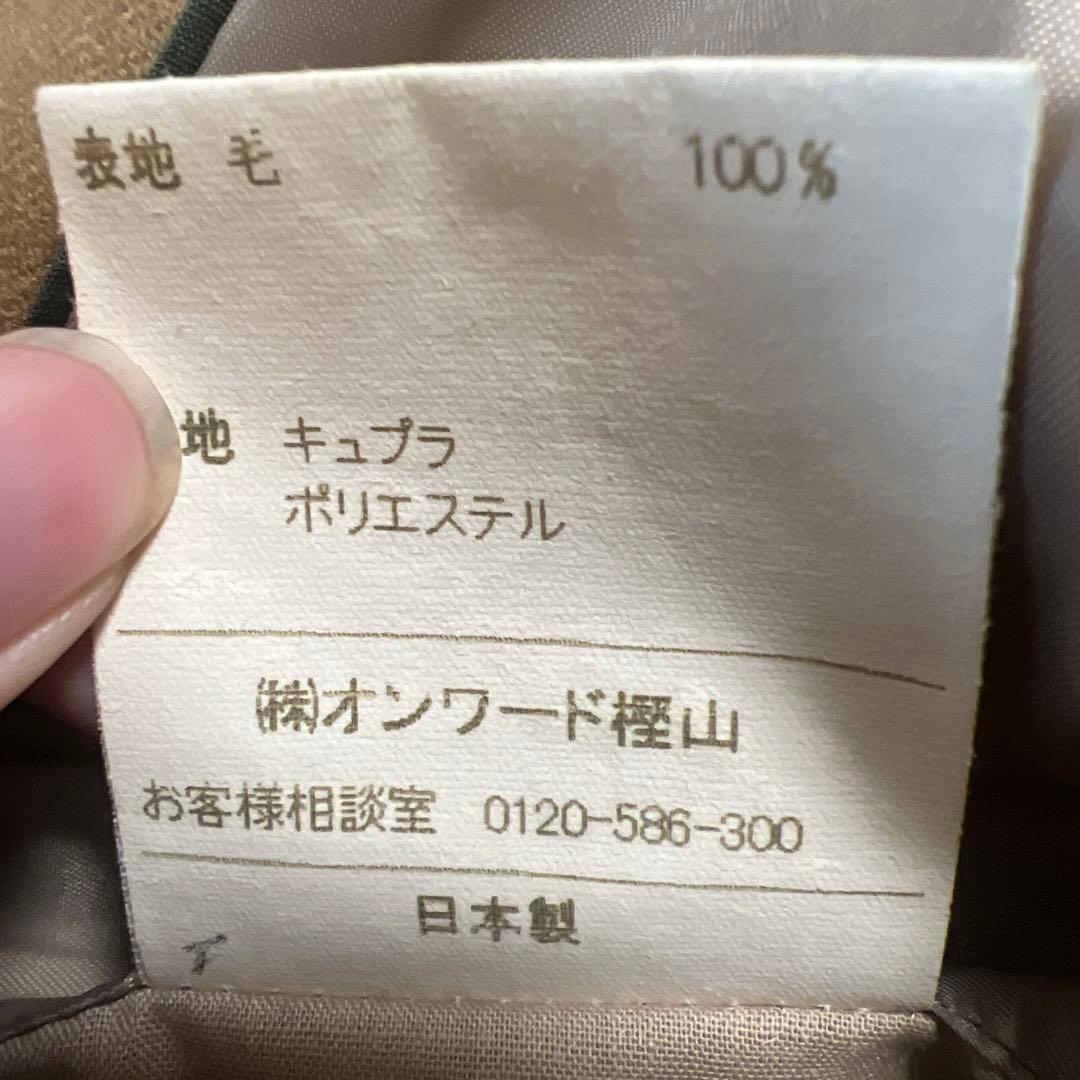 極美品　ジェイプレス　テーラードジャケット　金ボタン 茶　シングル　M ウール