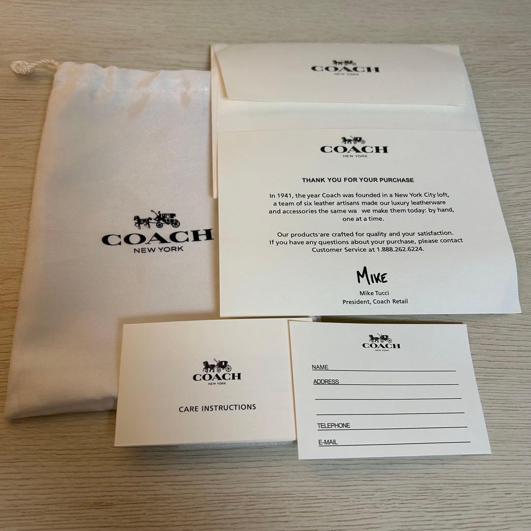 COACH ブラック 二つ折り財布　C6390