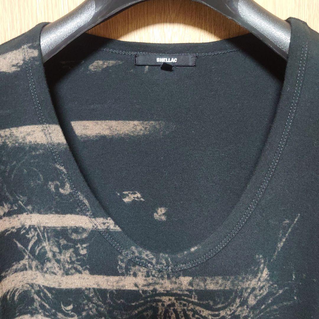 SHELLAC Emblem Border プリントTシャツ B'z稲葉浩志着用