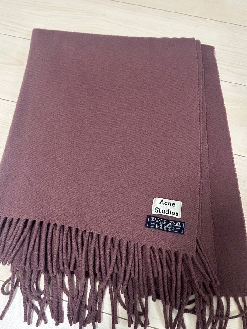 Acne Studios 大判マフラー マロンレッド
