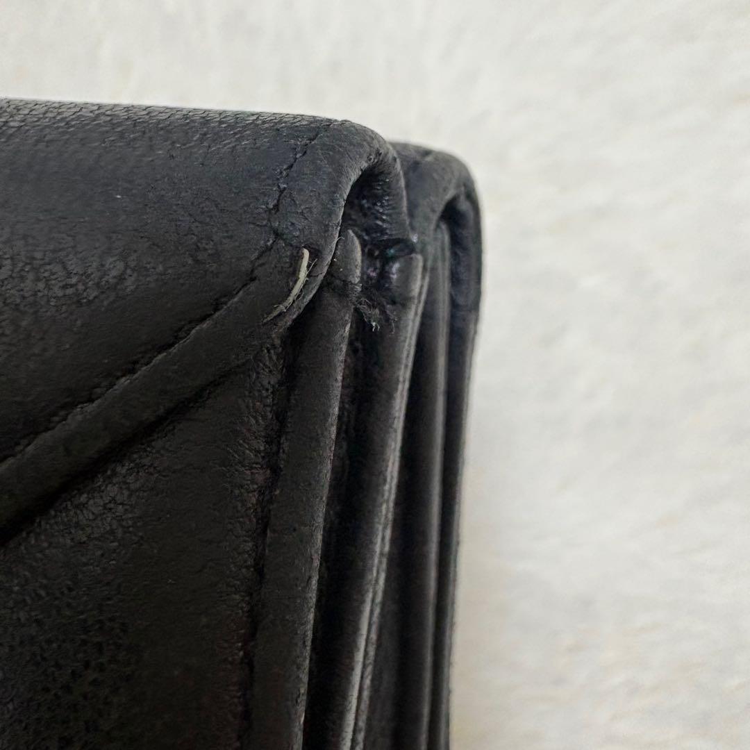 ヴィヴィアンウエストウッド　三つ折り財布　ミニ財布　オーブ　レザー　本革　黒