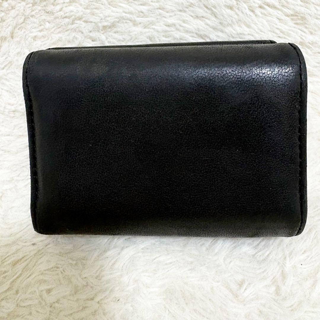 ヴィヴィアンウエストウッド　三つ折り財布　ミニ財布　オーブ　レザー　本革　黒