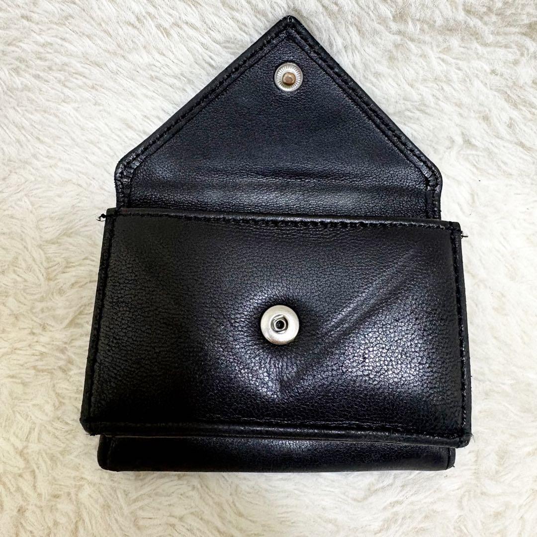 ヴィヴィアンウエストウッド　三つ折り財布　ミニ財布　オーブ　レザー　本革　黒