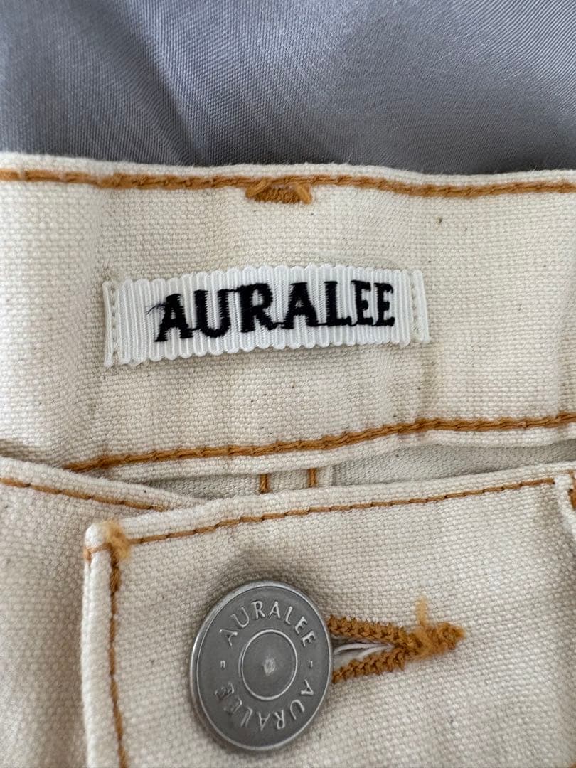 美品　AURALEE オーガニックコットンパンツ　サイズ30 アイボリー