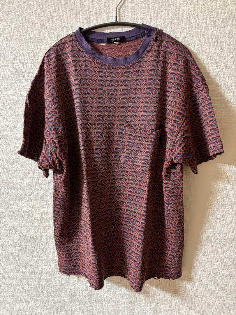 【最終値下げ】80's OLD Stussy初期　総柄tシャツ　ボロ　Mサイズ