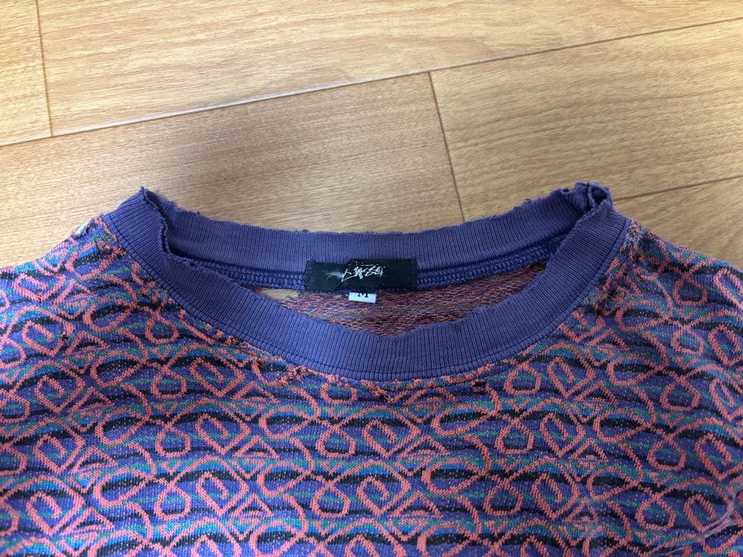 【最終値下げ】80's OLD Stussy初期　総柄tシャツ　ボロ　Mサイズ