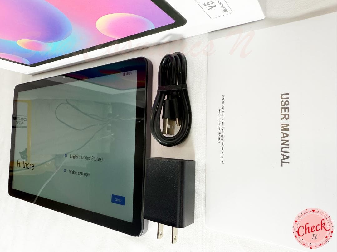 ✨最新版10インチタブレット✨ Tavoni♡V5 専用ケース＆専用保護フィルム
