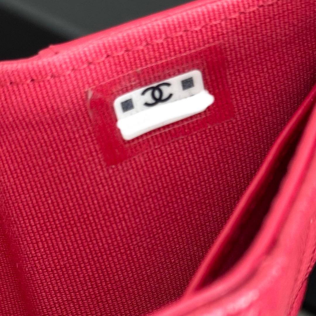 たえちゃん CHANEL マトラッセ キャビアスキン 三つ折り財布