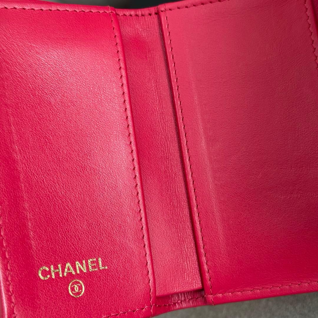 たえちゃん CHANEL マトラッセ キャビアスキン 三つ折り財布