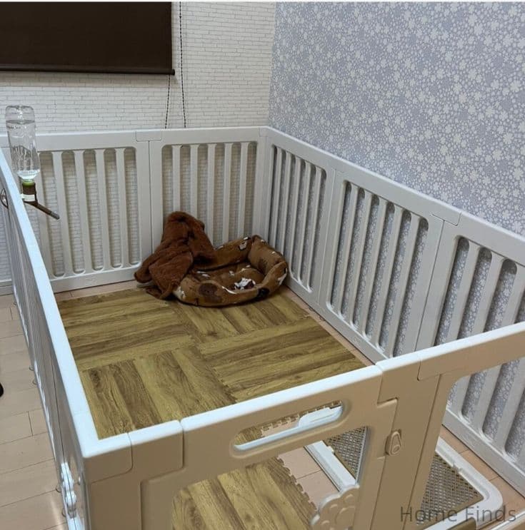 ペットフェンス 室内 犬用 透明アクリル ドア付き 折りたたみ 組立簡単脱走防止