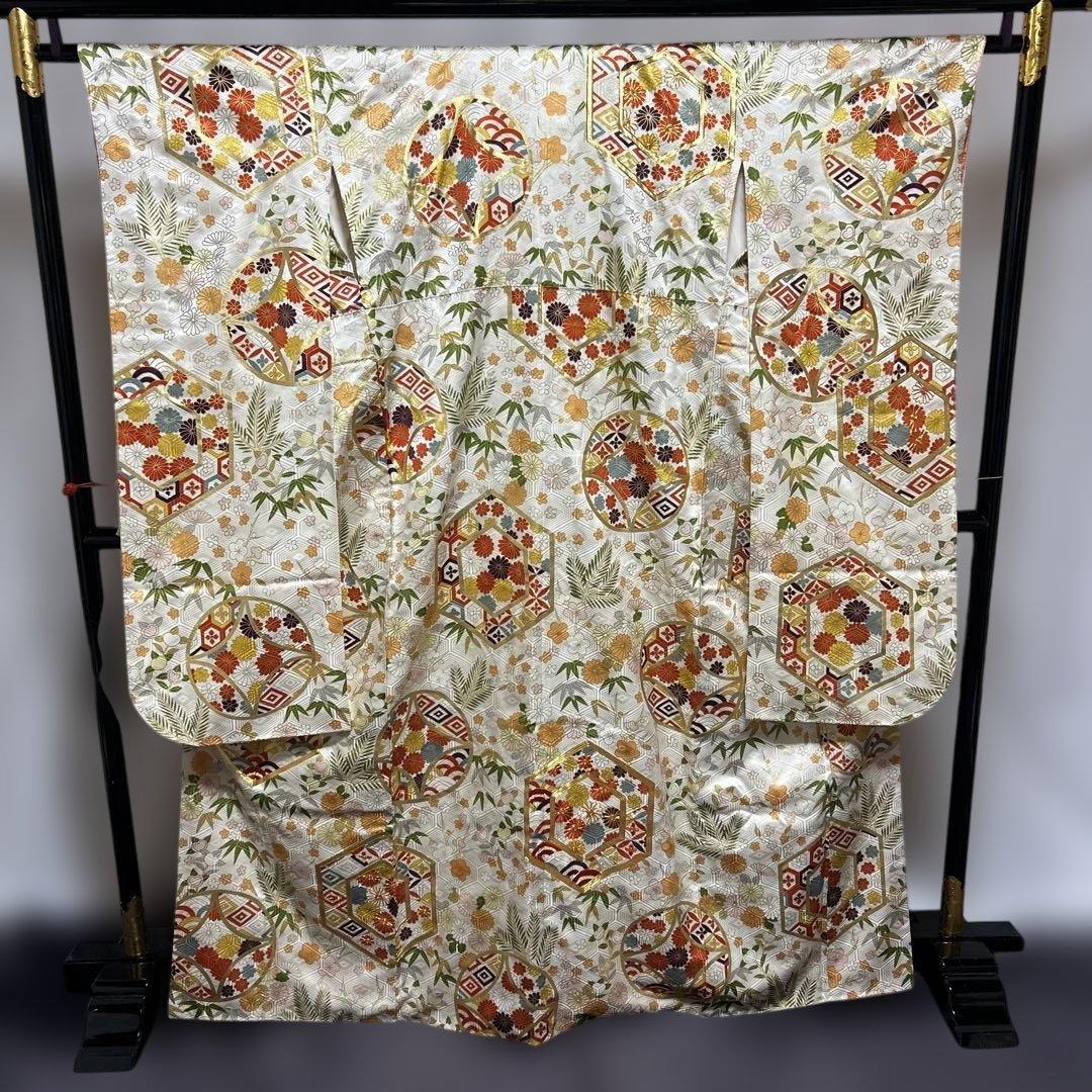 古典美×上質正絹　豪華フルセット 振袖＋ビーズバッグ　駒刺繍　金糸