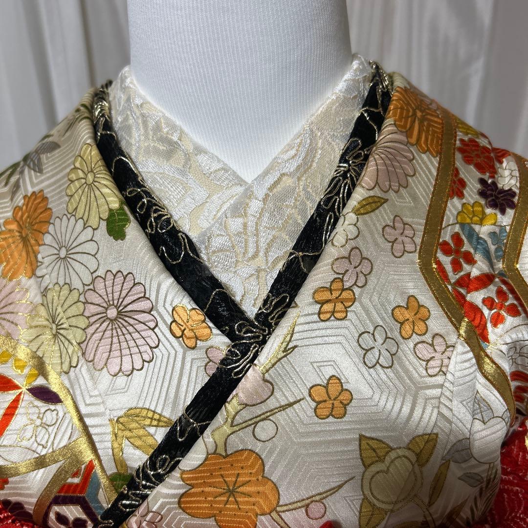 古典美×上質正絹　豪華フルセット 振袖＋ビーズバッグ　駒刺繍　金糸