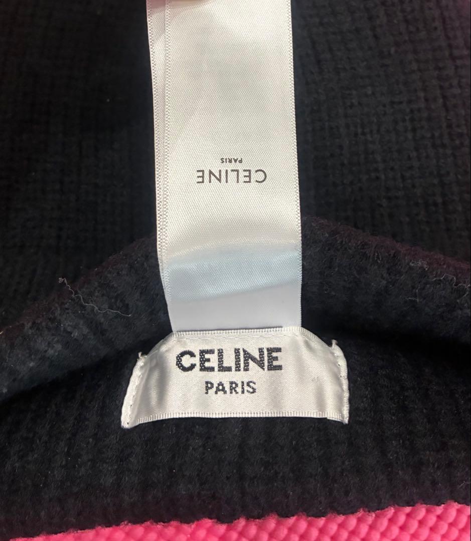 CELINE ブラック ニット帽