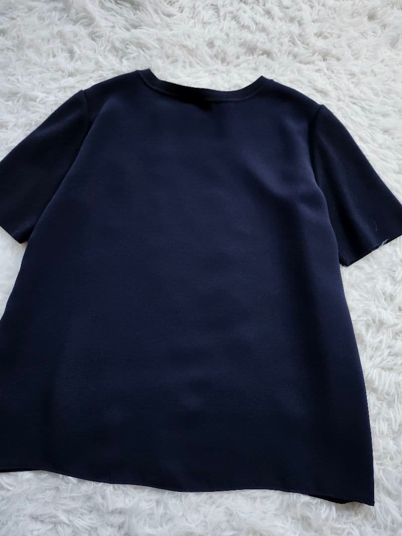美品　セオリー　近年モデル　 Crepe Combo プルオーバーブラウス　紺