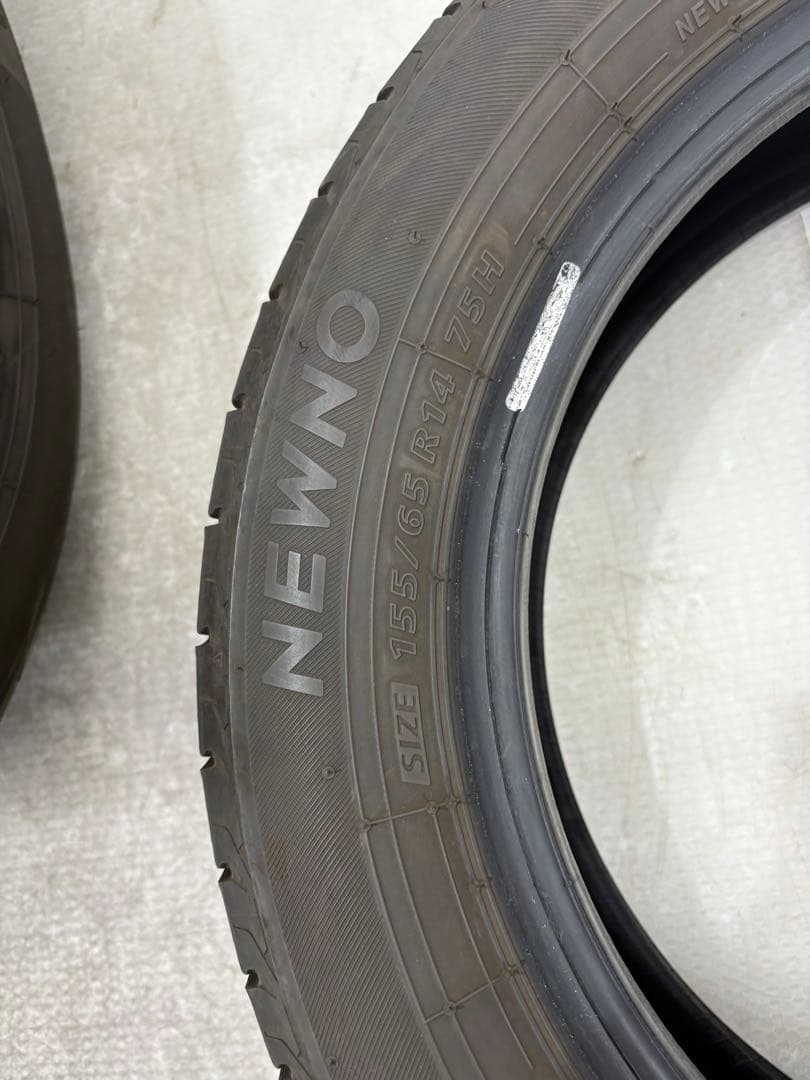 富山県☆155/65R14 ブリヂストン NEWNO 9分山 2024年式
