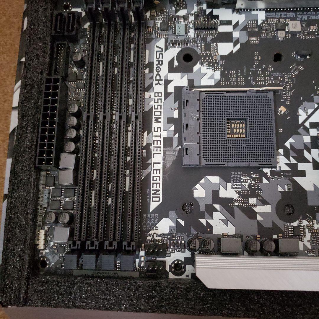 ASRock B550M STEEL LEGEND ⚠sataケーブル×2 なし