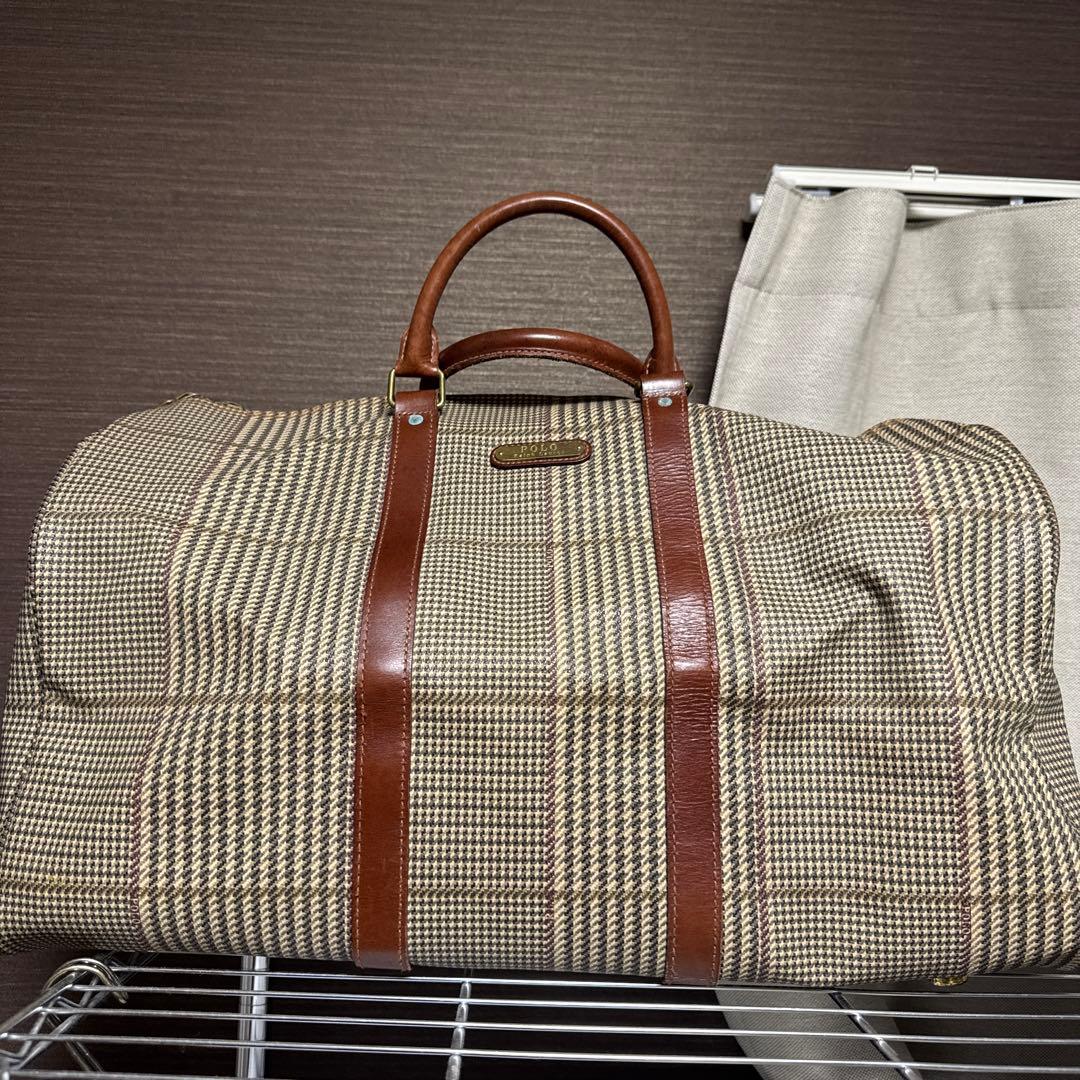 POLO RALPH LAUREN ボストンバッグ 千鳥格子柄