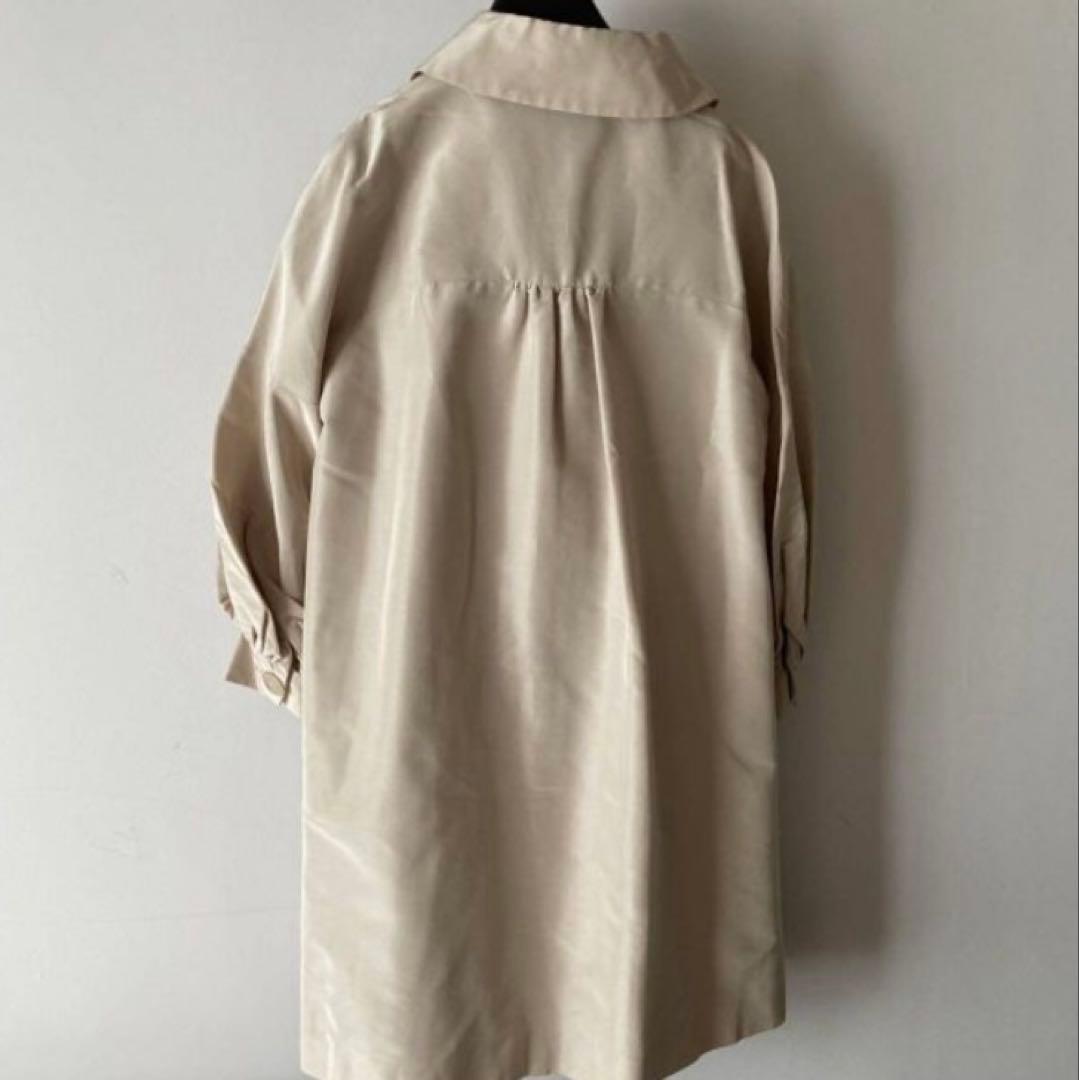 トマソステファネリ＊ボリュームスリーブ 張り感シルク シャンタンコート 15万