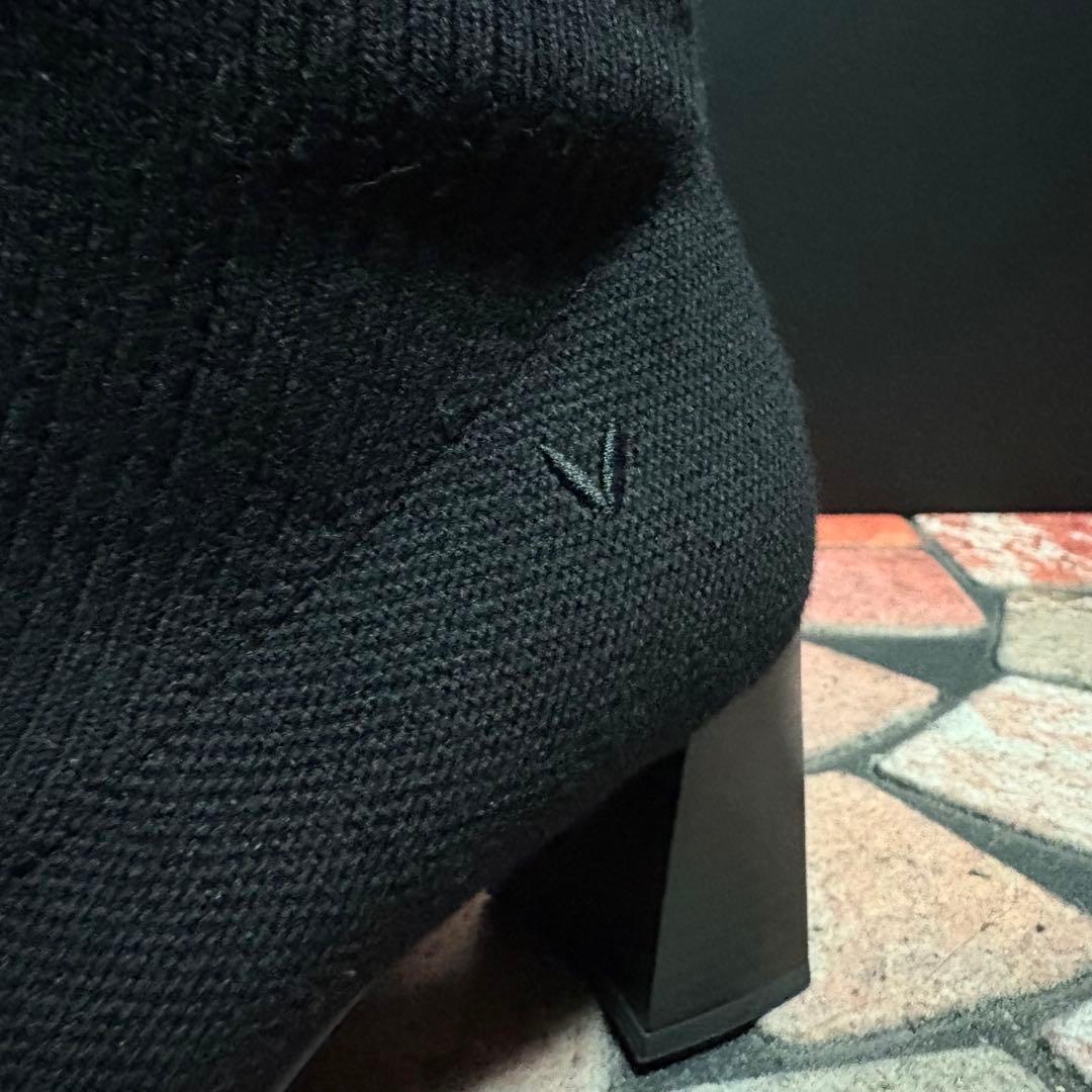 【極美品】VIVAIA ニット ロングブーツ　23cm ソックス　ストレッチ　黒