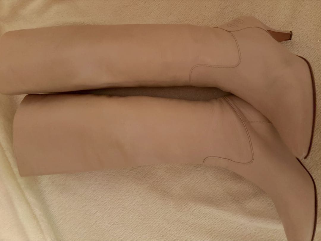 希少♡本物美品♡シャネルピンクベージュ♡ロングブーツ36