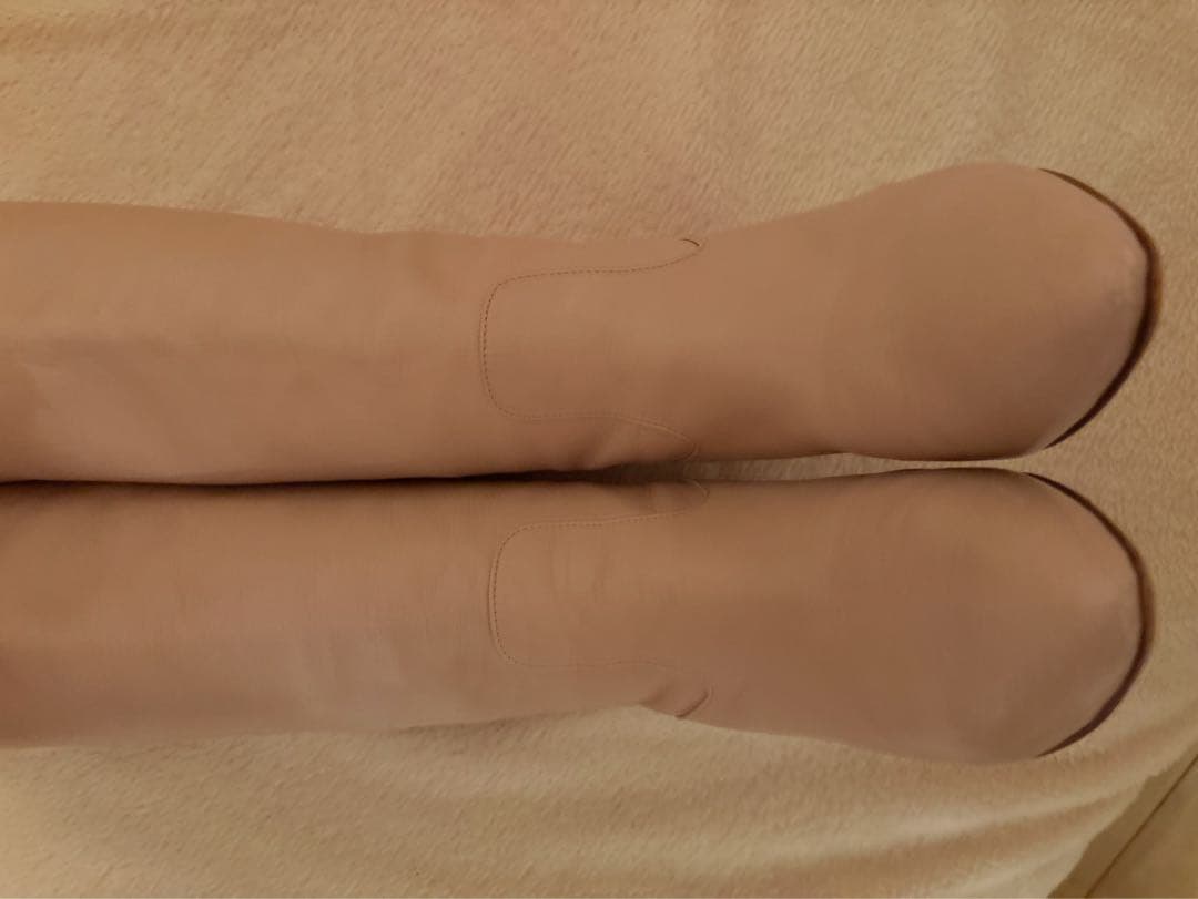 希少♡本物美品♡シャネルピンクベージュ♡ロングブーツ36