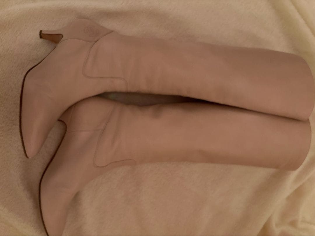 希少♡本物美品♡シャネルピンクベージュ♡ロングブーツ36