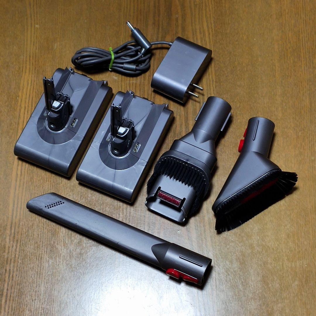 ダイソンV8 SV10掃除機 完全分解清掃済み 動作品 純正バッテリー2つセット