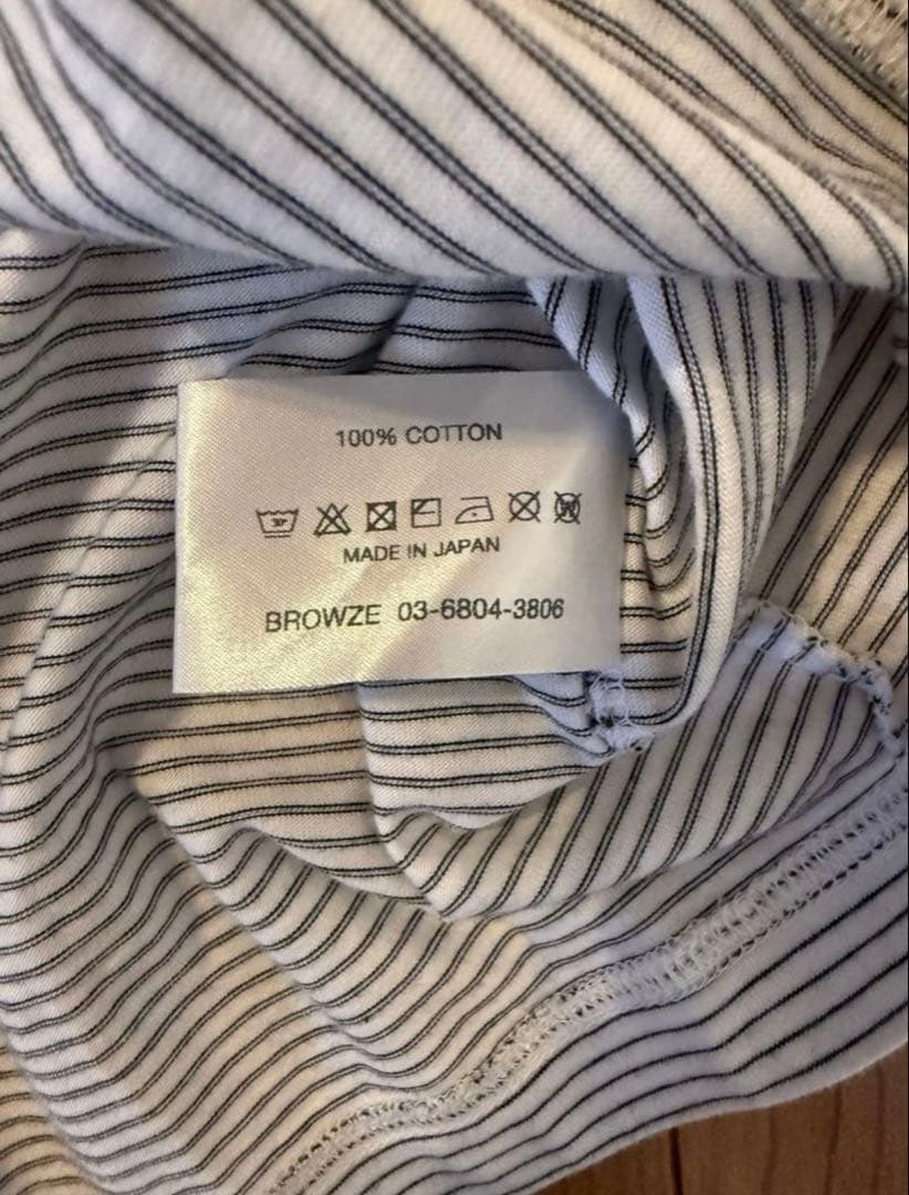 ennoy エンノイ ボーダーTシャツ ホワイト Lサイズ