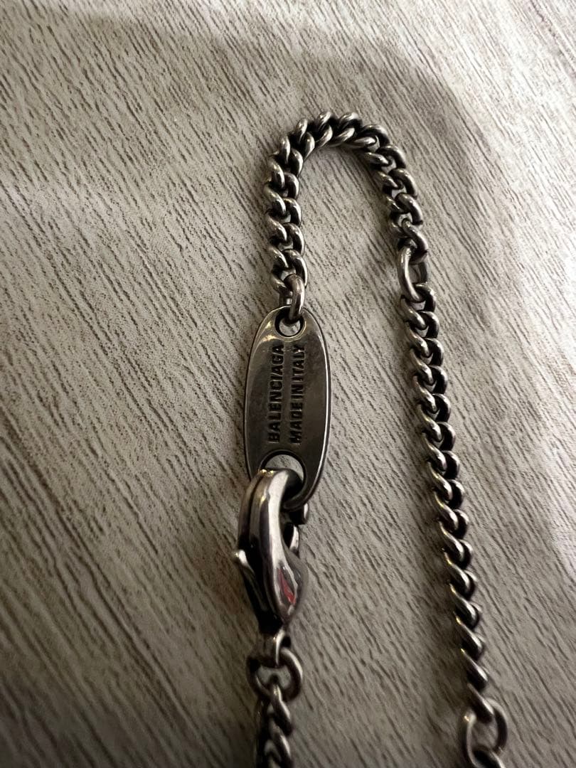 （超美品）BALENCIAGA シルバー チェーンネックレス