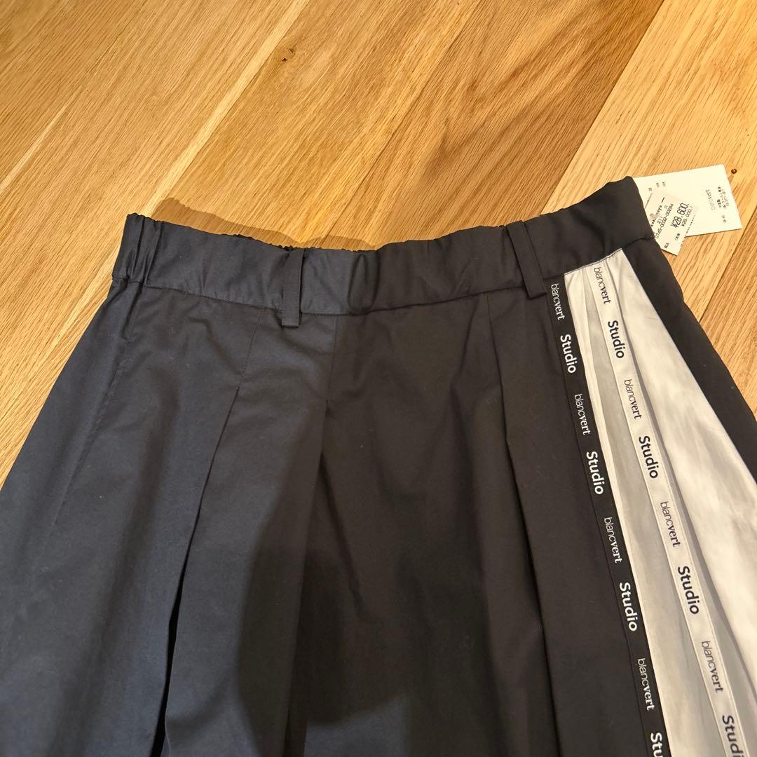 専用blancvert studio ウールン商会　スカート ブラック白　新品