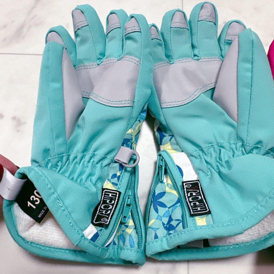美品 nima 子供用スキーウェア上下セット 120　手袋 タイツ インナー付き