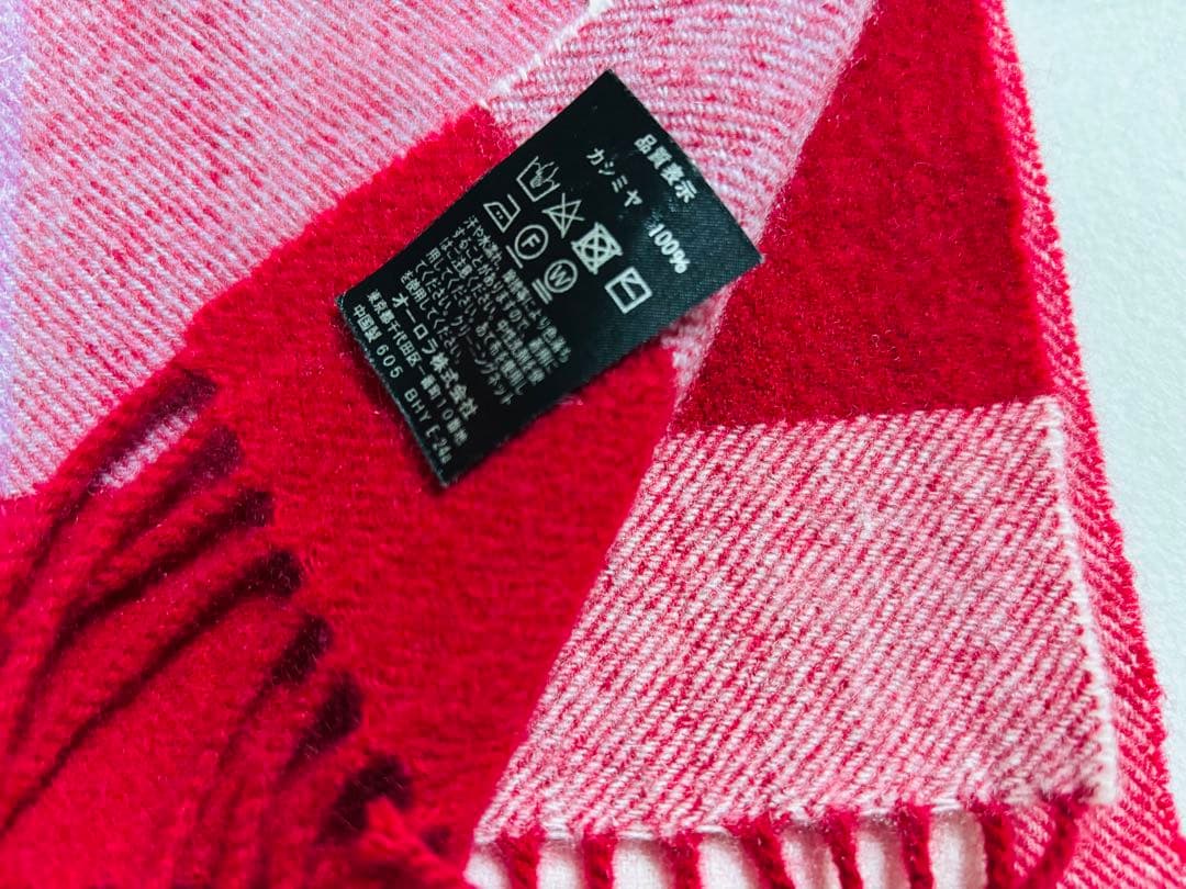 【新品未使用】ランバンオンブルー　カシミヤ　100 大判　マフラー　ストール