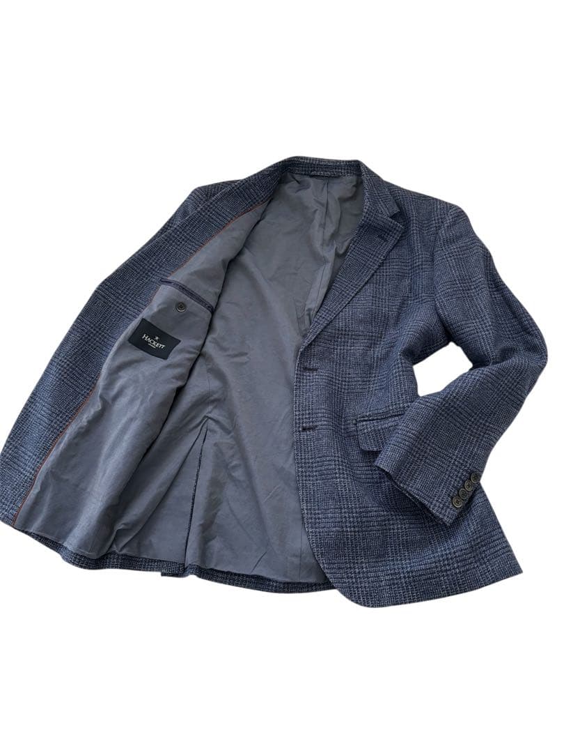 Hackett London グレンチェック ジャケット 42R ウール メンズ