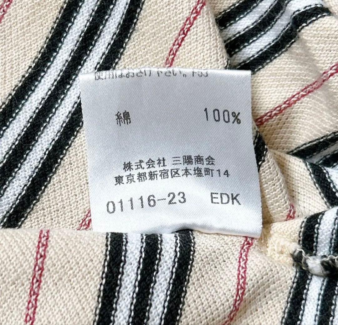 【極美品】バーバリーロンドン ポロシャツ レディース ロゴ刺繍 ボーダー M