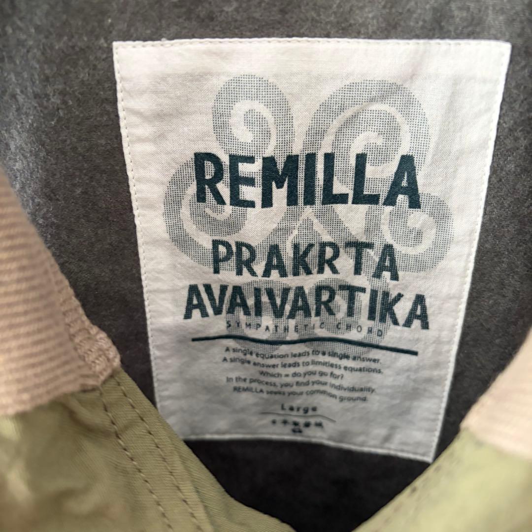 remilla レミーラ ベスト L カーキ レーヨン日本製 ミリタリー