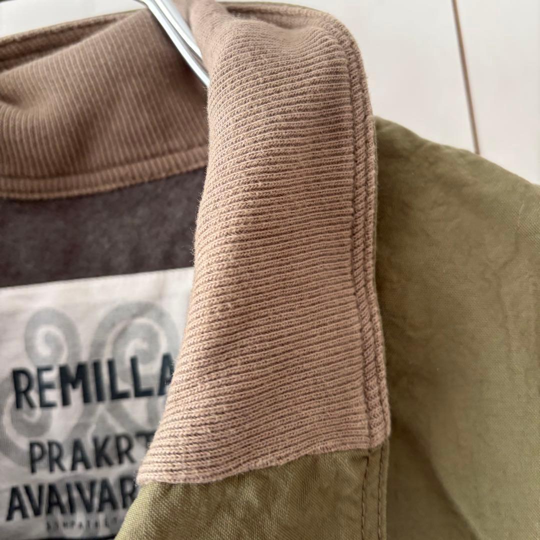 remilla レミーラ ベスト L カーキ レーヨン日本製 ミリタリー