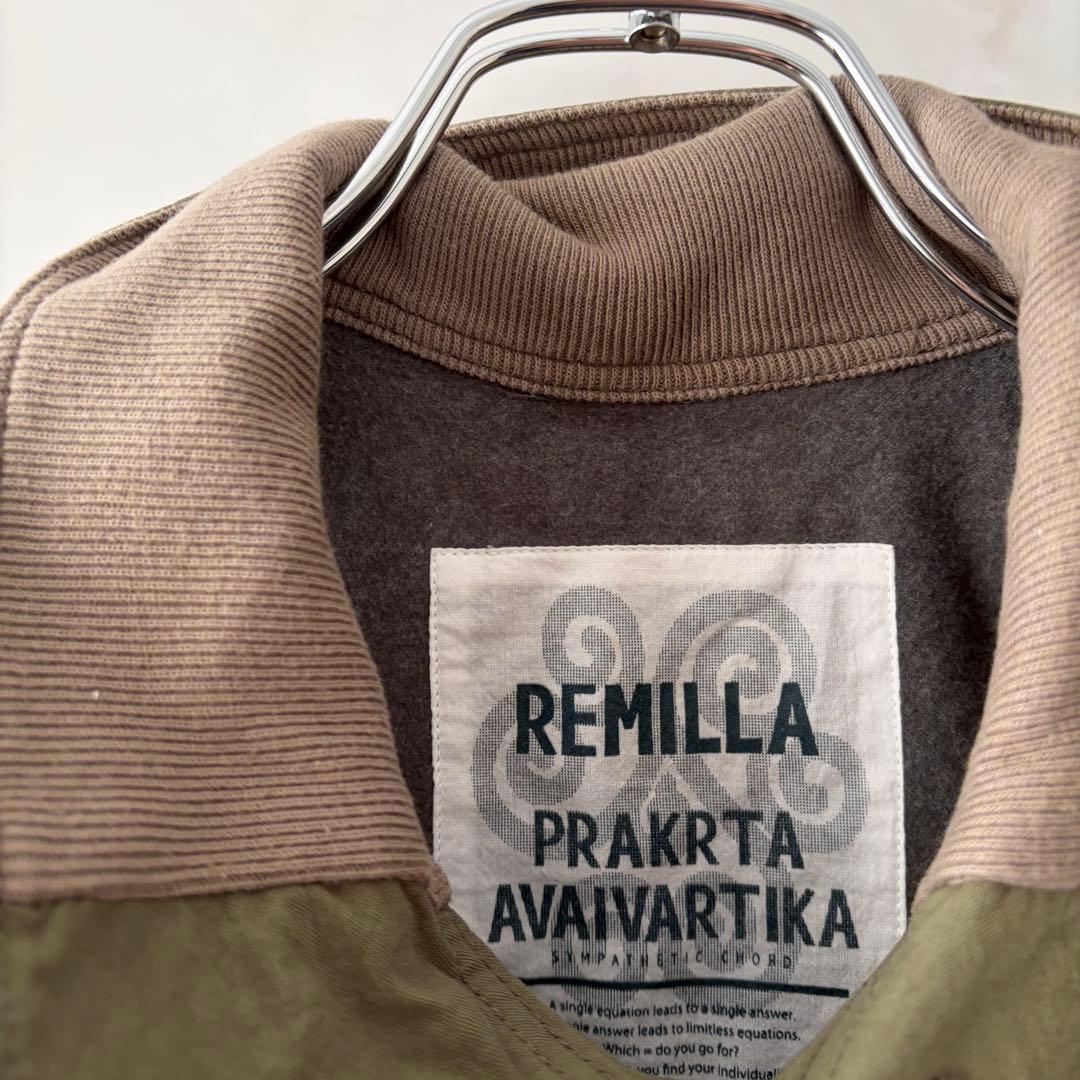 remilla レミーラ ベスト L カーキ レーヨン日本製 ミリタリー