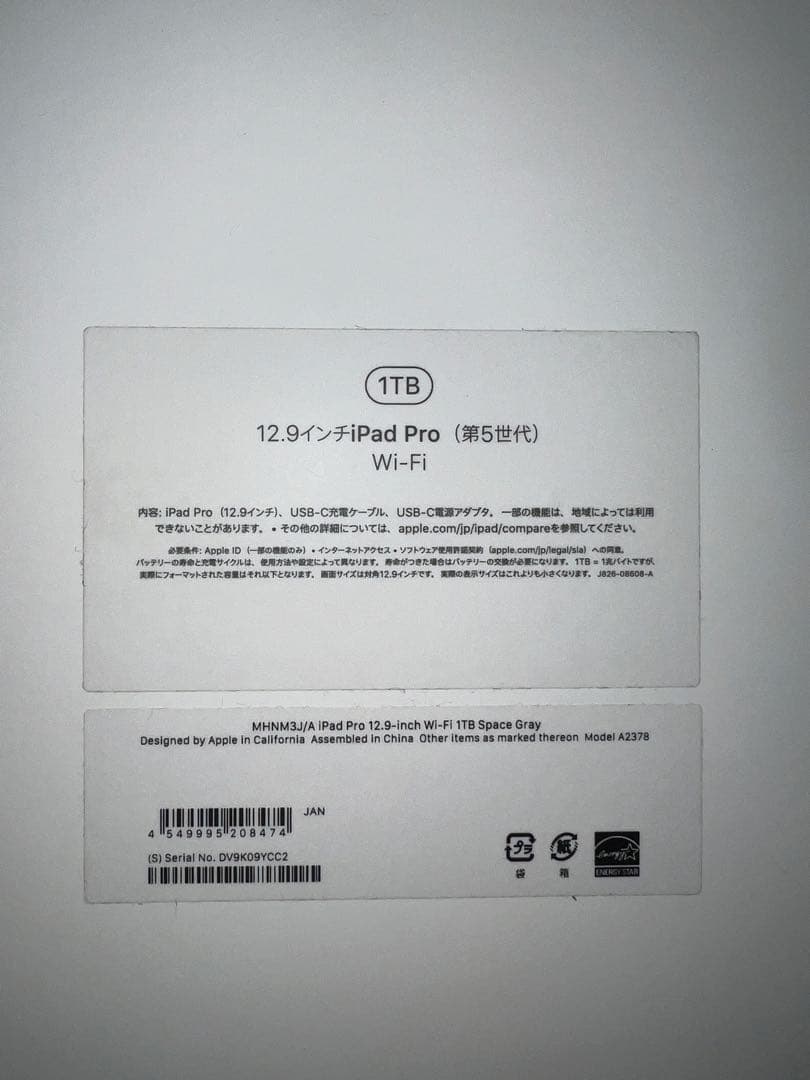 iPad Pro 12.9インチ 第5世代 本体 + Apple Pencil
