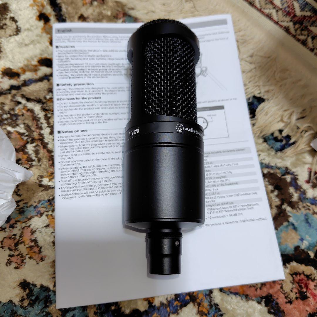 audio-technica AT2020 コンデンサーマイク ケーブル付き