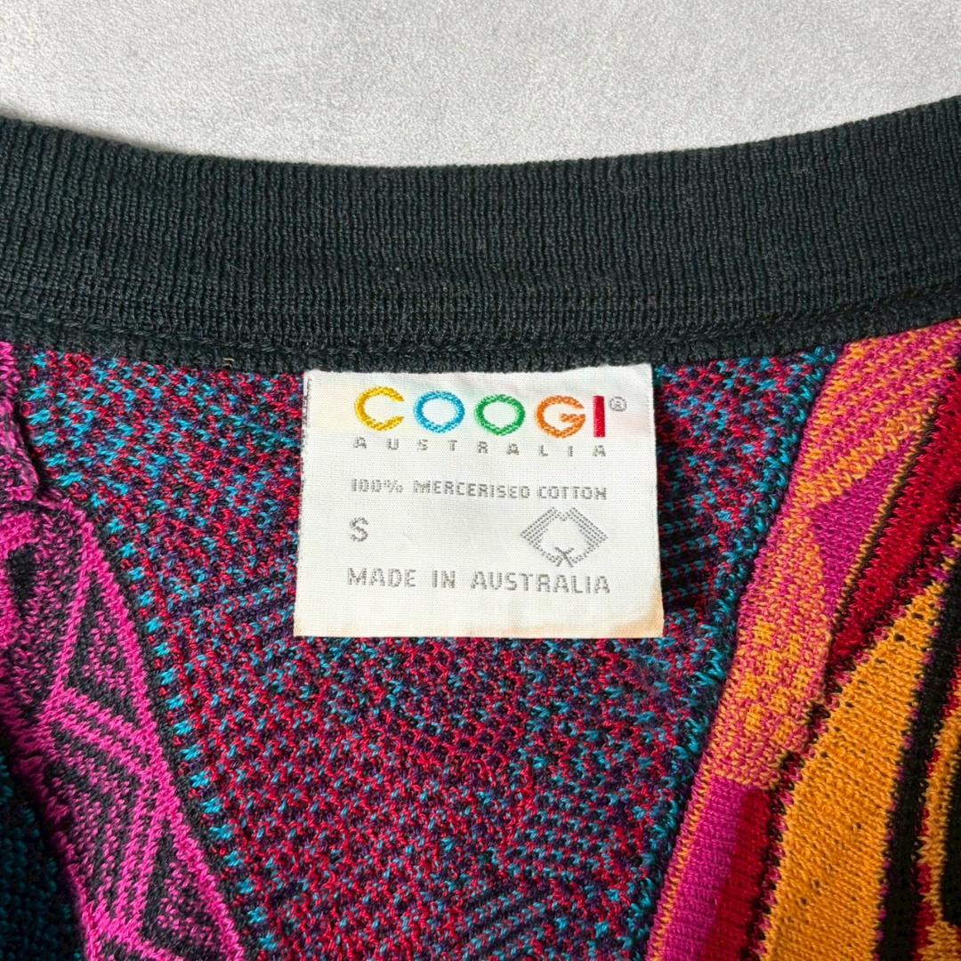 希少 90s coogi クージー 3D ニットベスト　前開き PM211