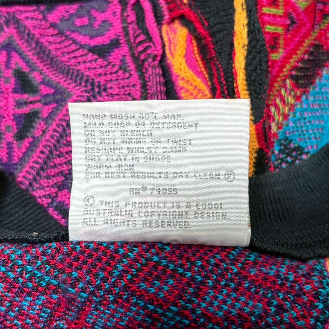 希少 90s coogi クージー 3D ニットベスト　前開き PM211