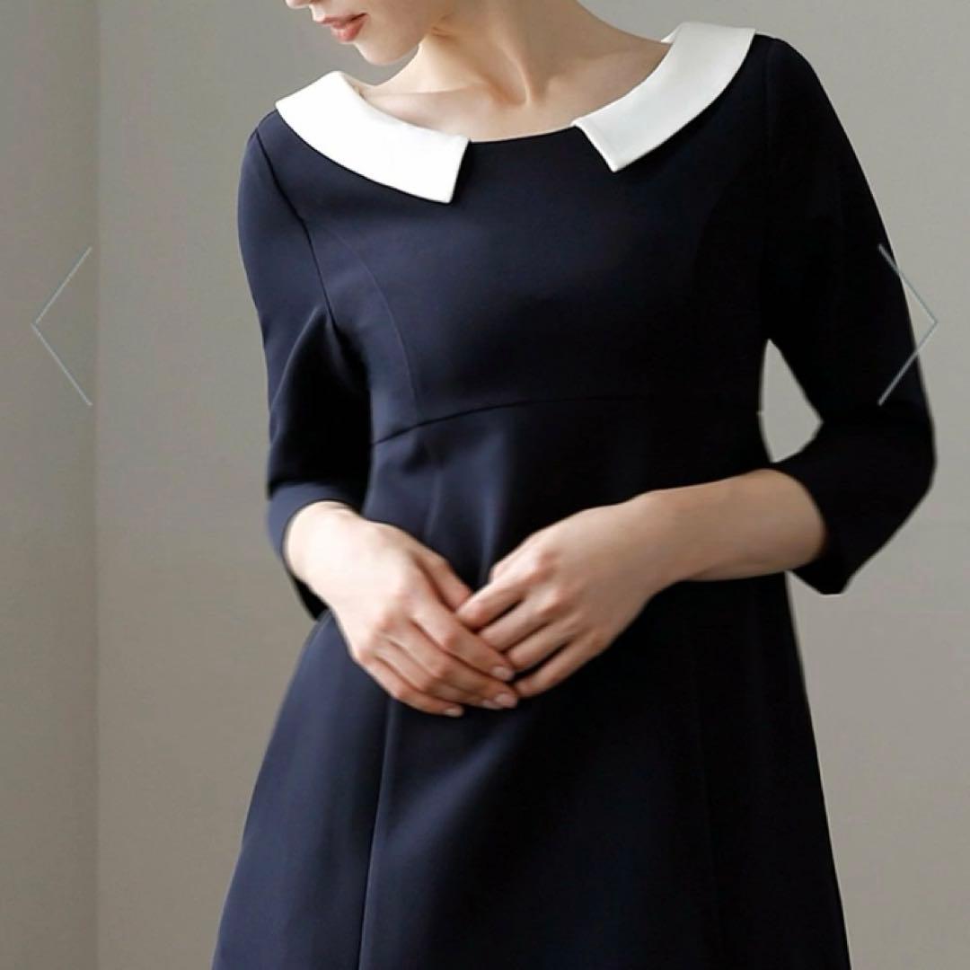 新品❣️ REGINA RISURRE 2way Aラインワンピース 白襟 M