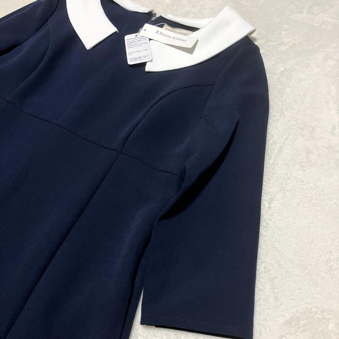 新品❣️ REGINA RISURRE 2way Aラインワンピース 白襟 M